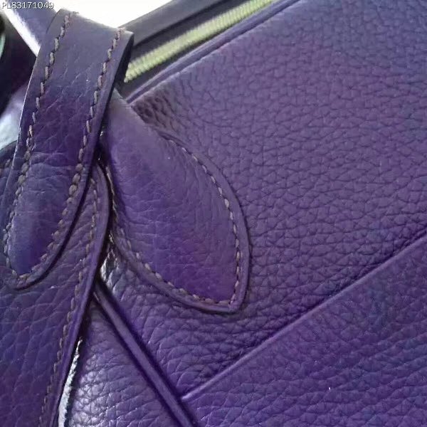 Hermes original top togo leather small lindy 26 bag H26 purple