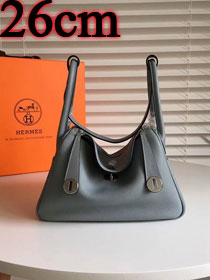 Hermes original top togo leather small lindy 26 bag H26 ice blue