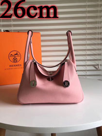 Hermes original top togo leather small lindy 26 bag H26 pink