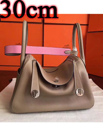 Hermes original top togo leather medium lindy 30 bag H30 apricot&pink