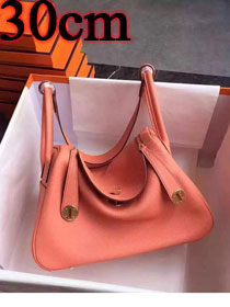 Hermes original top togo leather medium lindy 30 bag H30 coral