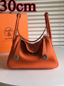 Hermes original top togo leather medium lindy 30 bag H30 orange