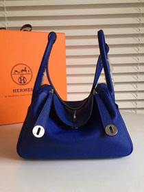 Hermes original top togo leather large lindy 34 bag H34 blue