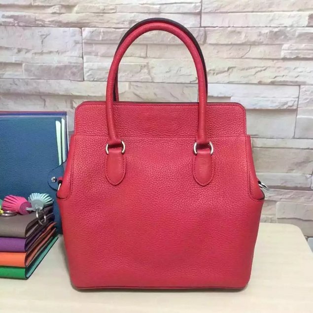 Hermes original togo leather toolbox handbag T31 red