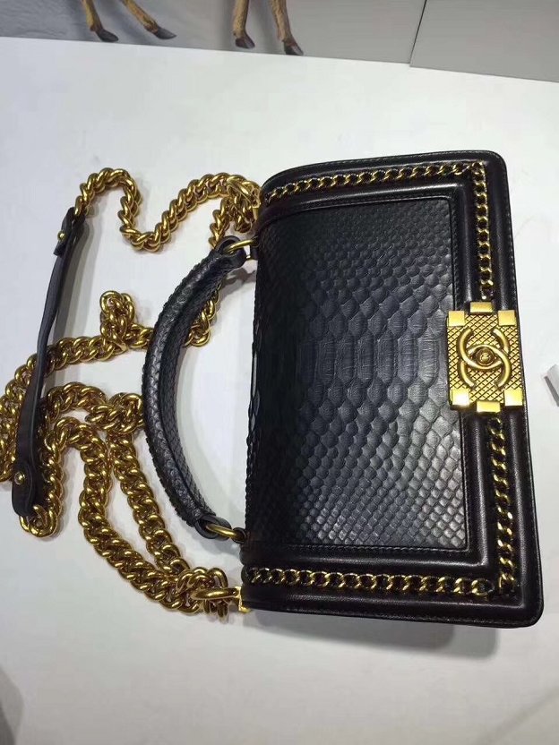 2018 CC original snakeskin le boy bag mm 67086 black