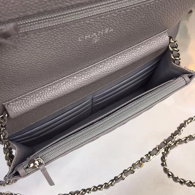 CC original caviar leather woc chain bag 33814 gray