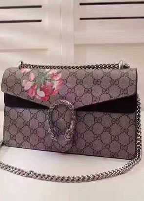 GG dionysus medium blooms shoulder bag 400249 black