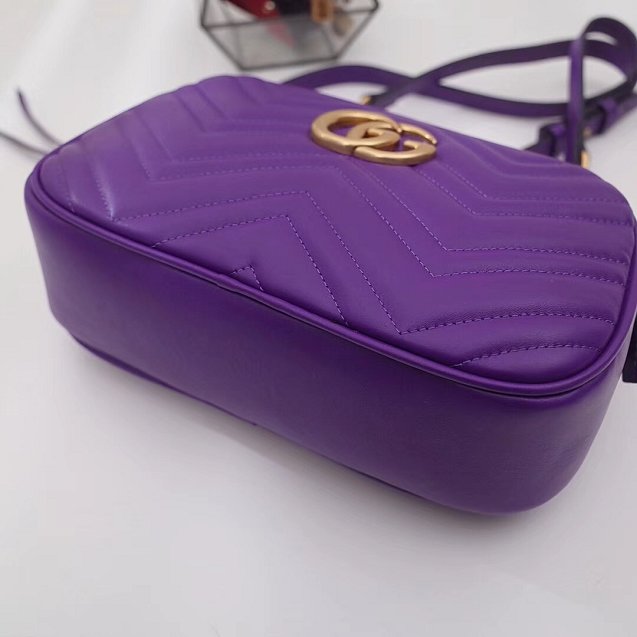 GG marmont original calfskin small shoulder bag 447632 purple