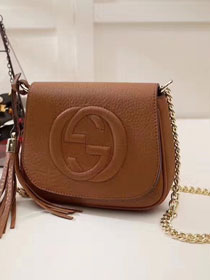 GG original calfskin mini shoulder bag 323190 coffee