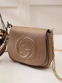 GG original calfskin mini shoulder bag 323190 gold