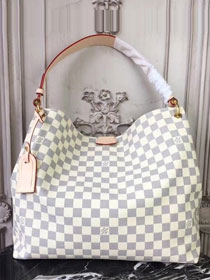 2018 louis vuitton original damier azur graceful hobo mm N42232 apricot