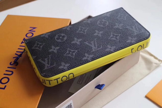 Louis vuitton original monogram zippy wallet M60017 yellow