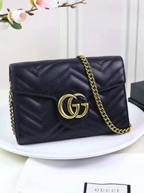 GG margaret original calfskin mini chain bag 474575 black