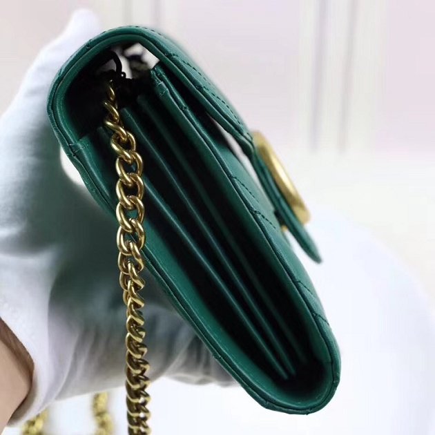 GG margaret original calfskin mini chain bag 474575 green 