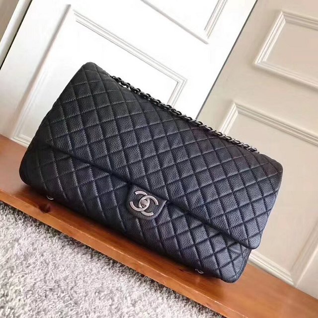 CC original lambskin max flap bag A91169 black