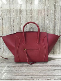 Celine original calfskin luggage phantom bag 9901-2 bordeaux