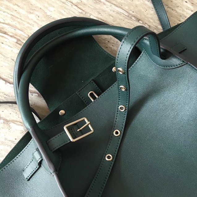 2018 celine original bare calfskin small big bag 55426 blackish green