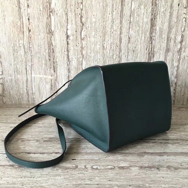 2018 celine original bare calfskin small big bag 55426 blackish green