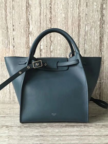 2018 celine original calfskin small big bag 55426 Steel blue