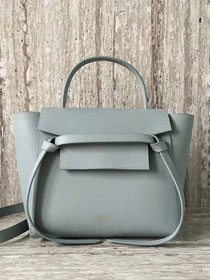 Celine original grained calfskin micro belt bag 189153  light blue