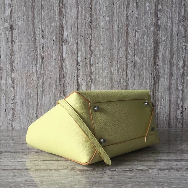 Celine original grained calfskin micro belt bag 189153 light yellow