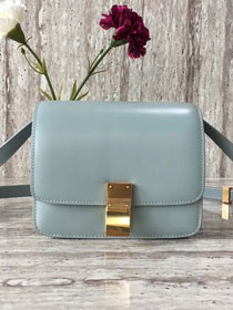 Celine original liege calfskin small classic bag 11041-1 light blue