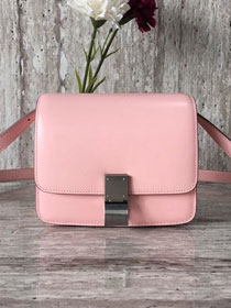 Celine original liege calfskin small classic bag 11041-1 pink