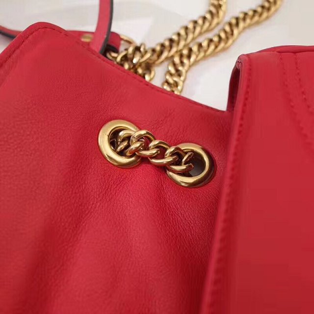 GG original calfskin marmont mini bag 446744 red