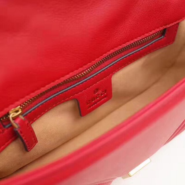 GG original calfskin marmont mini bag 446744 red