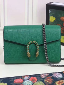 2018 GG original calfskin dionysus mini chain bag 401231 green