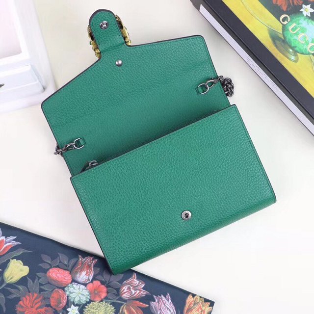 2018 GG original calfskin dionysus mini chain bag 401231 green