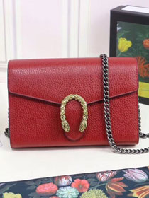 2018 GG original calfskin dionysus mini chain bag 401231 red