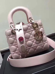 Dior original lambskin small my lady dior bag 44450 pink