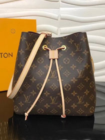 2018 louis vuitton original monogram canvas neonoe bag M44022 apricot