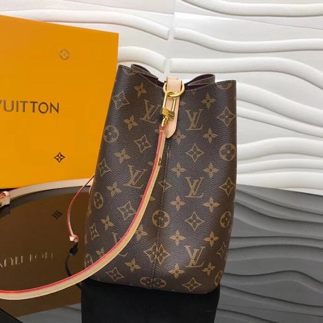 2018 louis vuitton original monogram canvas neonoe bag M44022 apricot