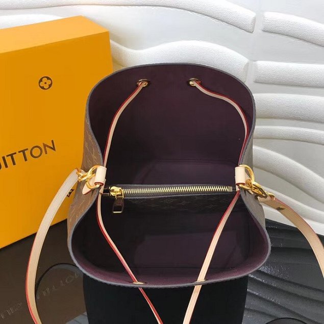 2018 louis vuitton original monogram canvas neonoe bag M44022 apricot