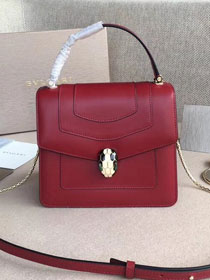 Blvgari original calfskin mini serpenti forever flap cover bag 284537 bordeaux