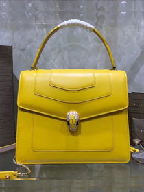 Blvgari original calfskin mini serpenti forever flap cover bag 284537 yellow