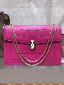 Blvgari original calfskin serpenti forever cover flap bag 283170 rose red