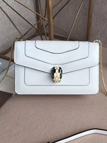 Blvgari original calfskin small serpenti forever cover shoulder bag 286180 white