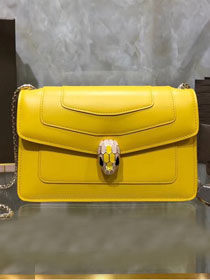 Blvgari original calfskin small serpenti forever cover shoulder bag 286180 yellow