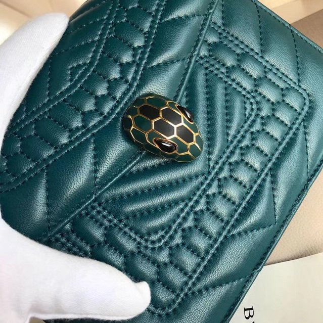 Blvgari original calfskin mini serpenti forever cover bag 286161 green