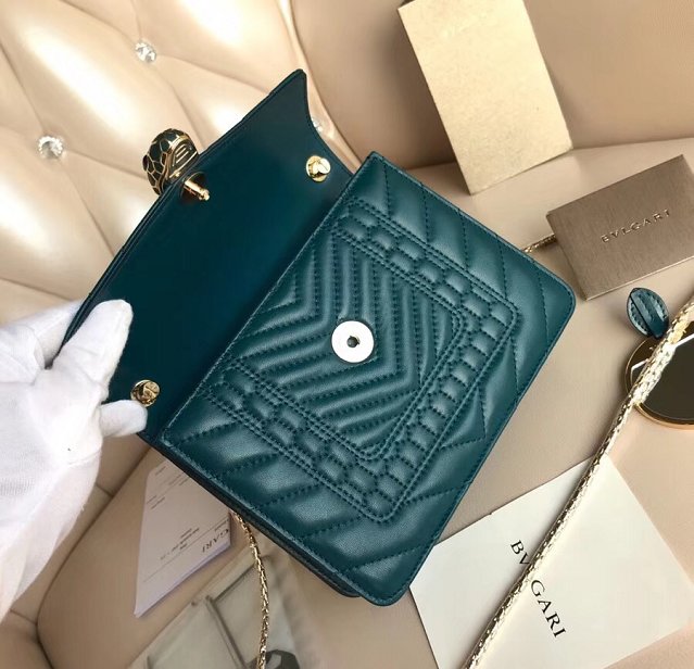 Blvgari original calfskin mini serpenti forever cover bag 286161 green