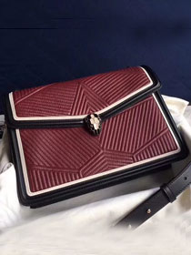 Blvgari original lambskin serpenti forever cover top handle bag 286633 burgundy