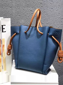 2018 Loewe original calfskin flamenco knot tote bag 061803 blue