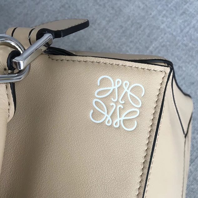 Loewe original calfskin medium puzzle bag A510P49 beige