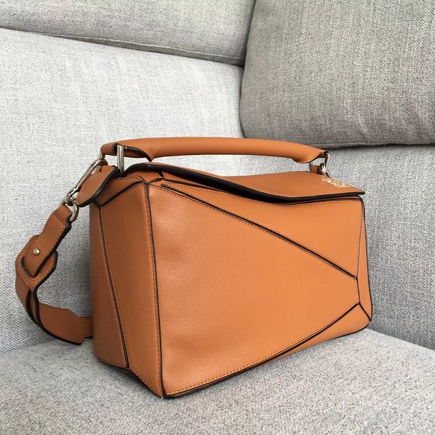 Loewe original calfskin puzzle bag 20155 brown