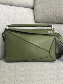 Loewe original calfskin puzzle bag 20155 olive