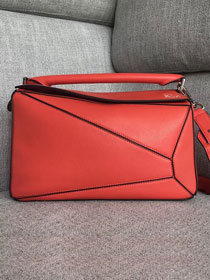 Loewe original calfskin puzzle bag 20155 red