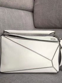 Loewe original calfskin puzzle bag 20155 white